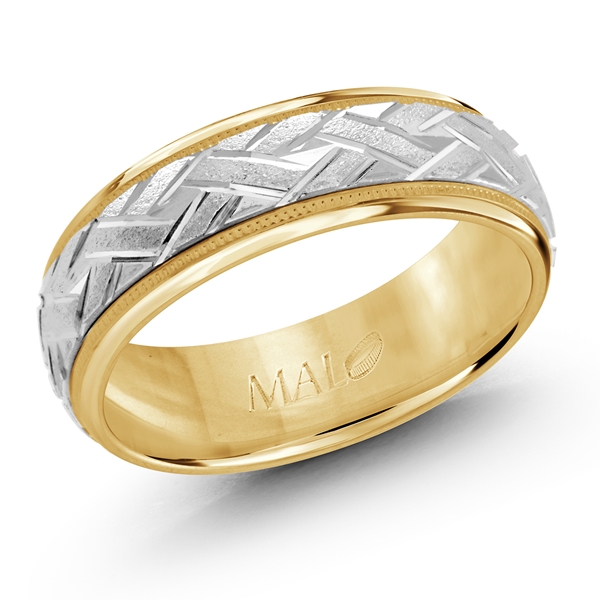 Jonc pour homme en or 10k - FT-045-7YW-01 - MALO