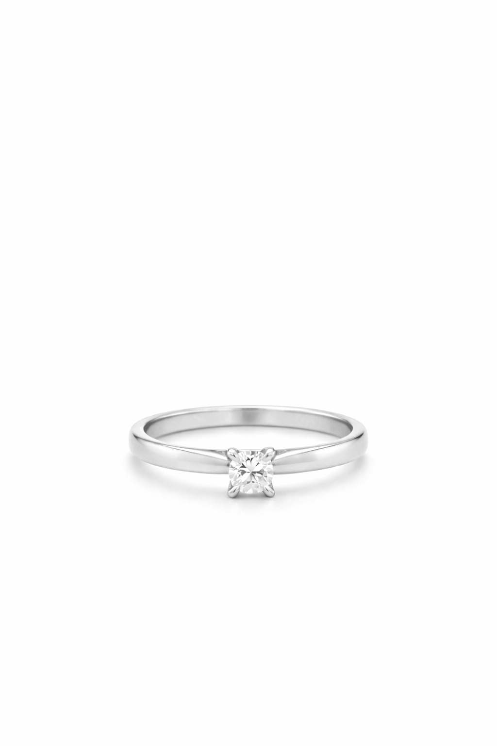 Bague solitaire pour femme en or 10k, 1 diamant naturel de 0.08 carat SI-1 FG - CL42 - Fortier Design