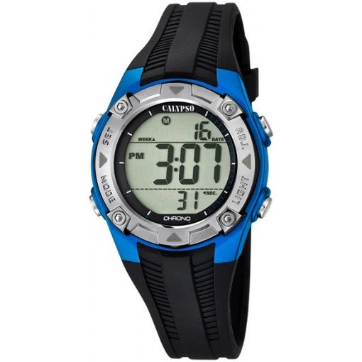 Montre stainless, bracelet silicone, 10ATM - K5685/5 - Calypso