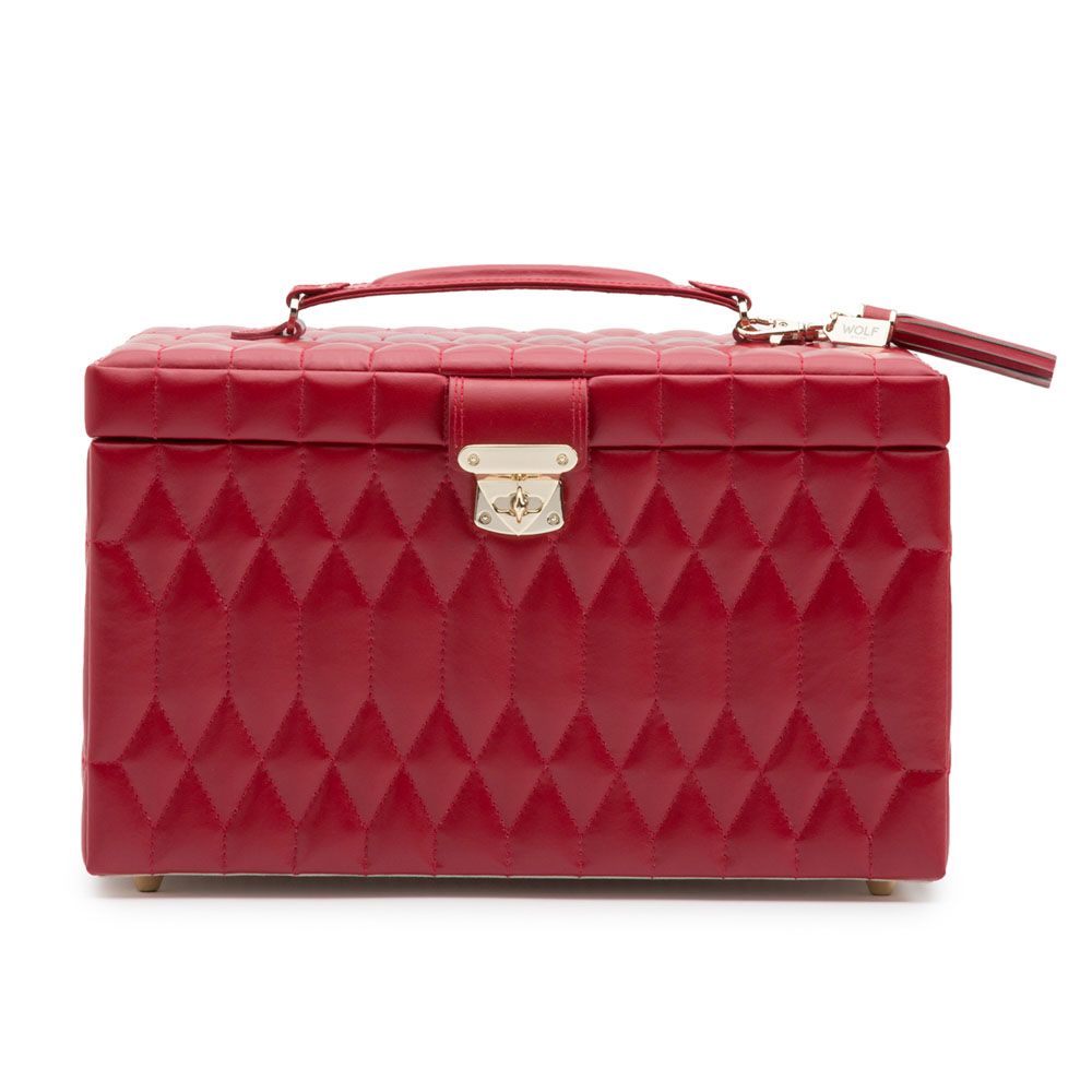 Coffre de bijoux en cuir véritable, Caroline, Large - 329672 - Wolf