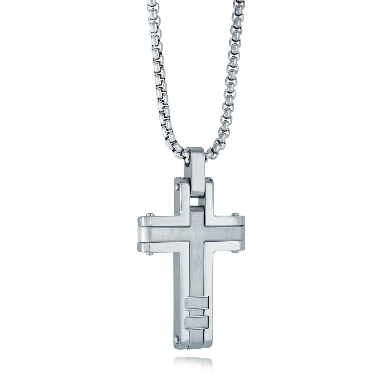 Pendentif pour homme en stainless, croix - SC193 - Italgem