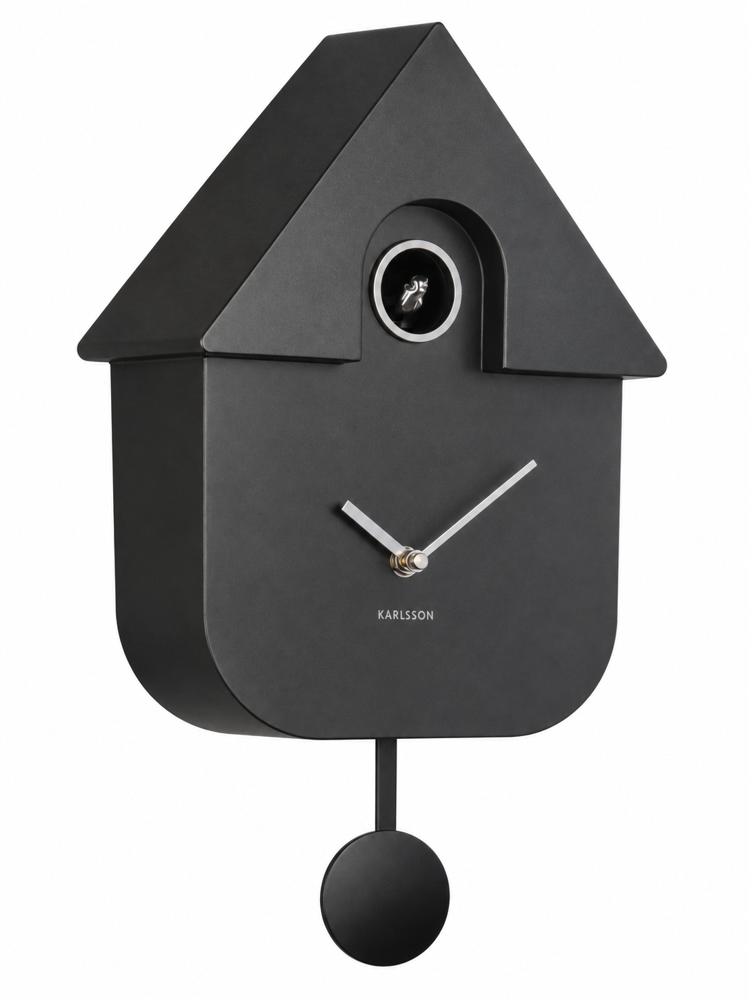 Horloge Cuckoo en métal et ABS, 40 x 9 x 23 cm - CUCKOOMETALICDARKGREY - Cuckoo