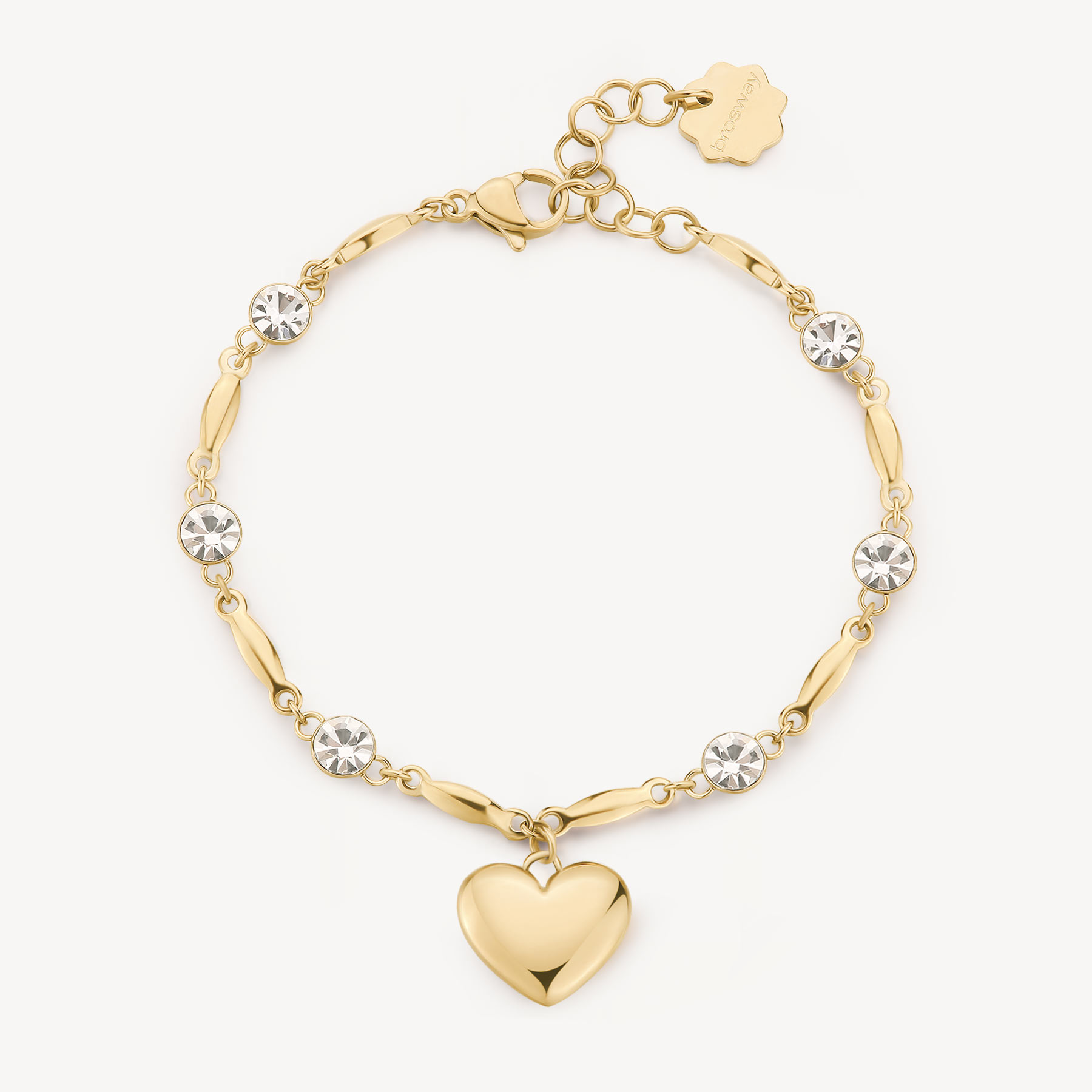 Bracelet pour femme en stainless, cubic zirconium, coeur - BHKB212 - Brosway