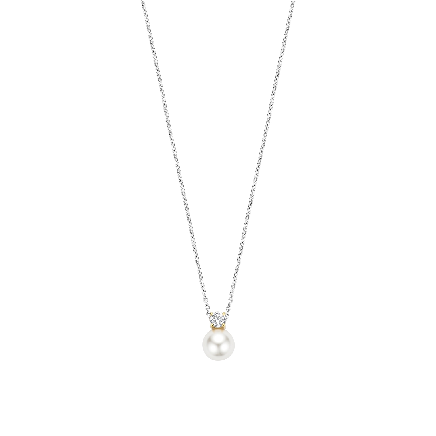 Pendentif pour femme en argent 925, perle, cubic zirconium - 34125YP/42 - Ti Sento Milano