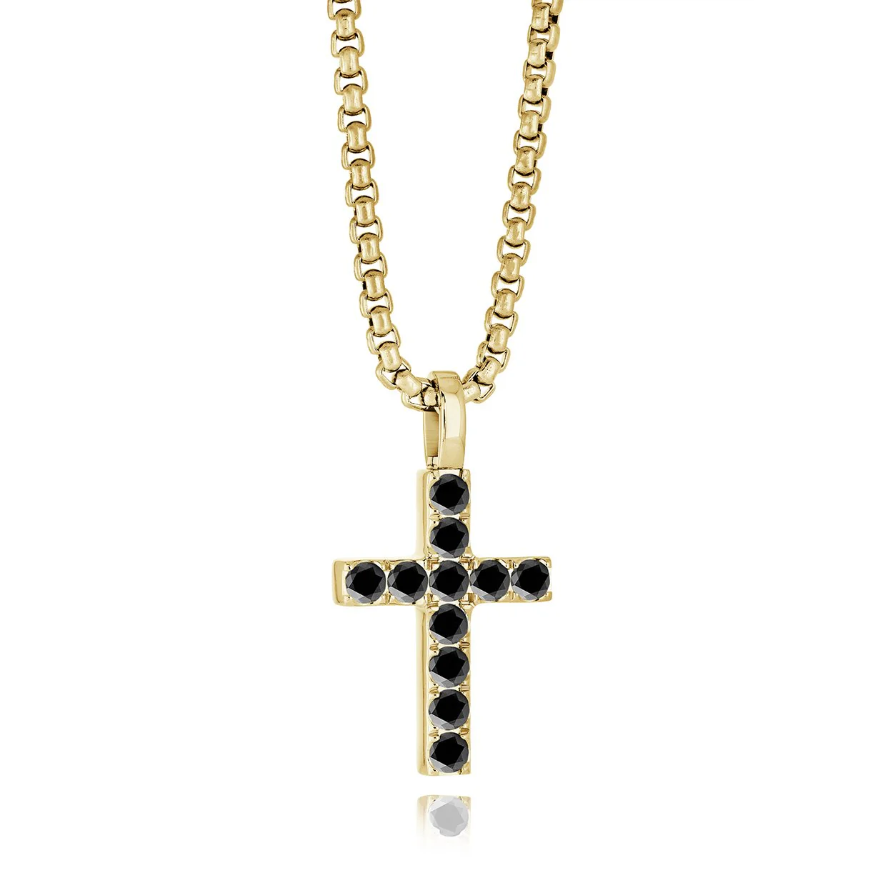 Pendentif pour homme en stainless, croix, cubic zirconium - SC227 - Italgem