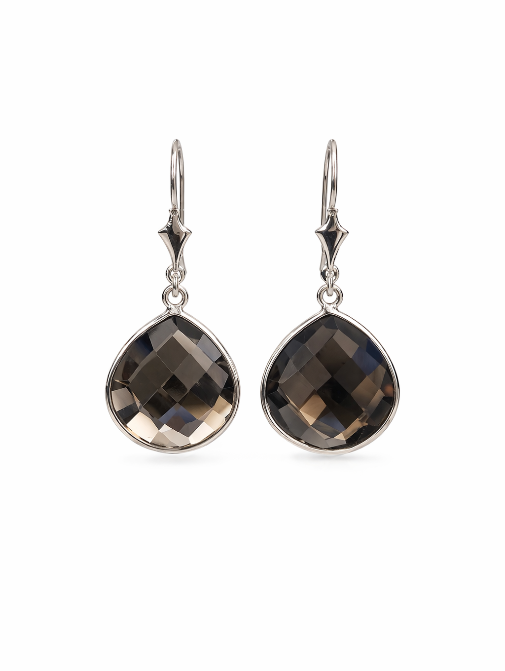 Boucles d'oreilles pour femme en argent 925, quartz - BO802 - Divers