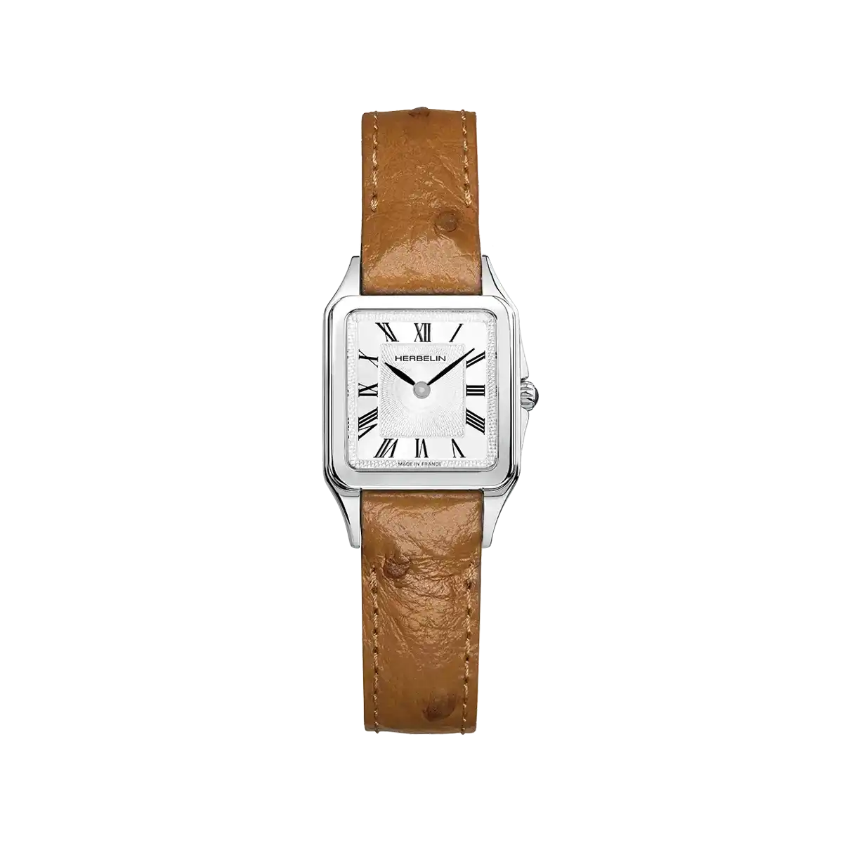 Montre pour femme en stainless, bracelet de cuir, 5ATM, verre saphir, mouvement suisse - 17457AP01GD - Michel Herbelin