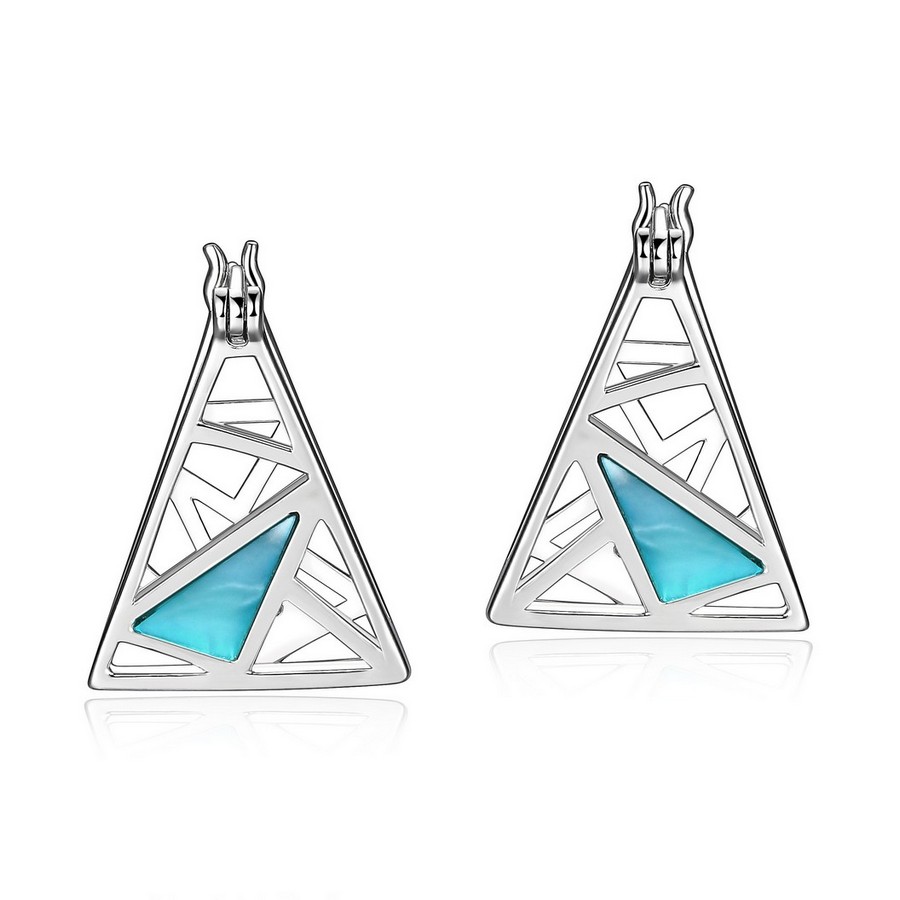 Boucle d'oreille argent 925, triangle, fourchette - R2LC7GBB0J - ELLE