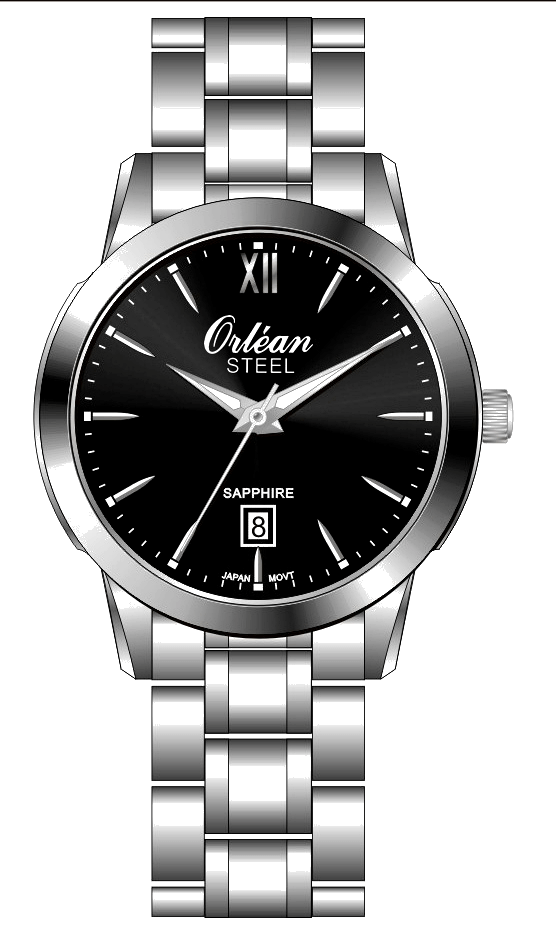 Montre pour homme en stainless, 3ATM, verre saphir - ME3691 - Orléan