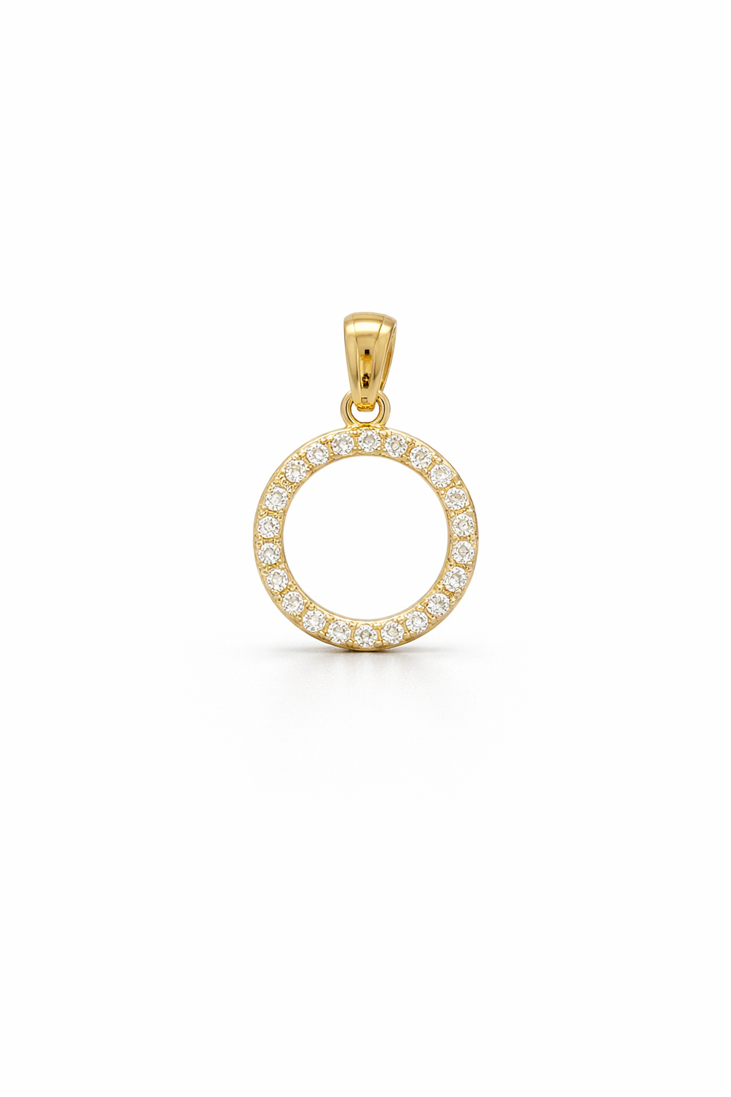 Pendentif pour enfant en or 10k, cubic zirconium - 3058P - Lune Argent