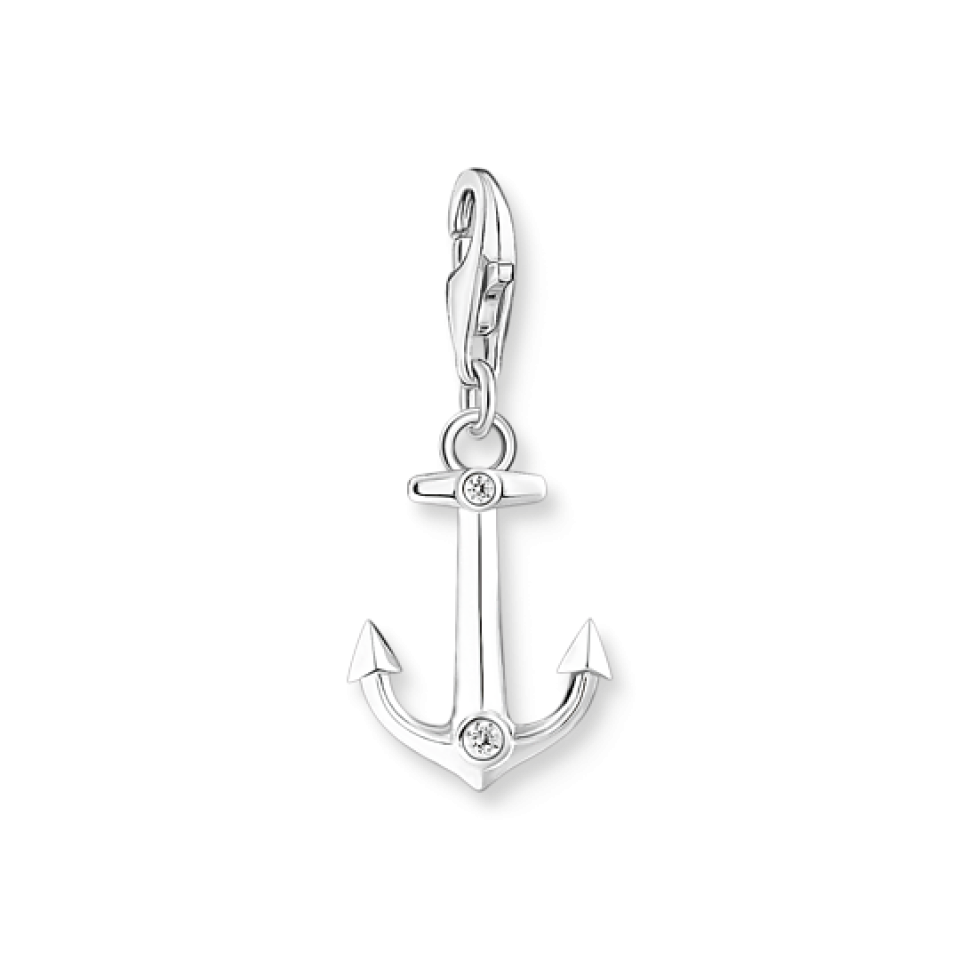Breloque en argent 925, cubic zirconium, ancre - 2166-051-21 - Thomas Sabo