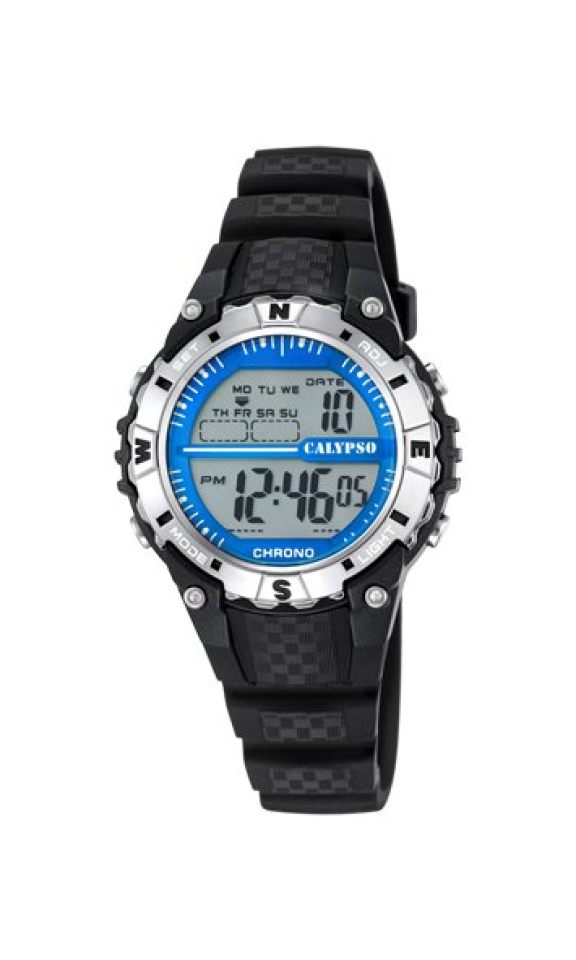 Montre pour garçon en stainless, bracelet de silicone, 10ATM - K5684/1 - Calypso