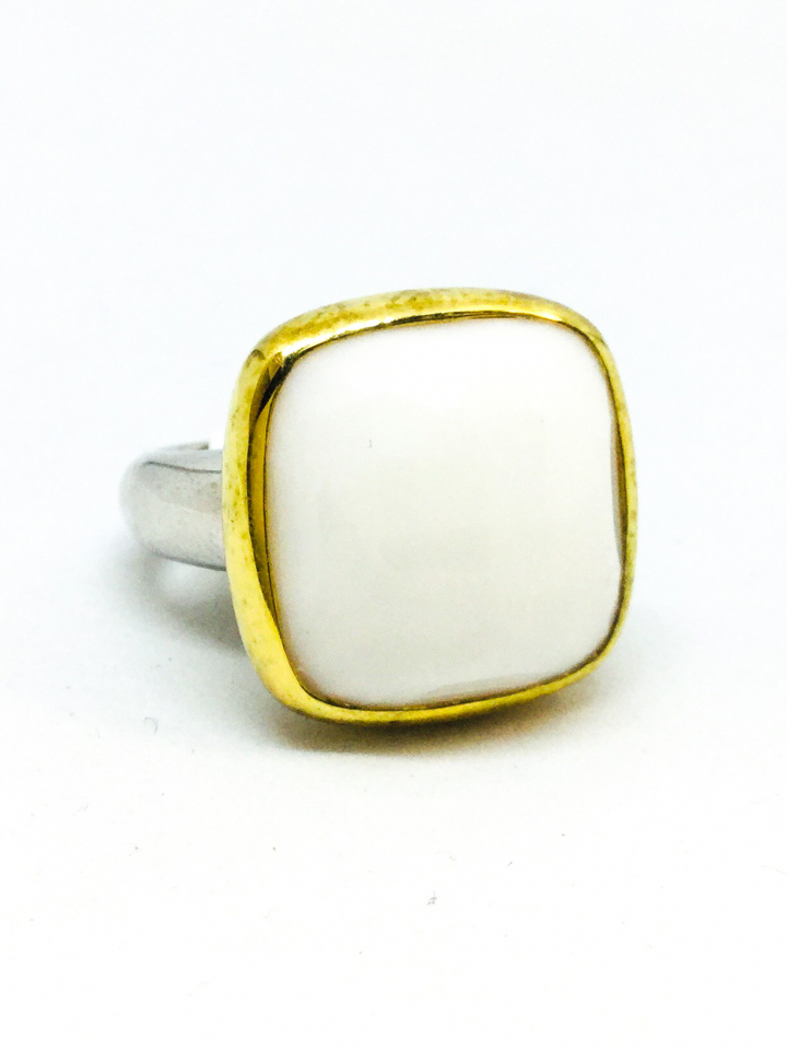 Bague argent 925, pierre blanche - 1966WH/54 - Ti Sento Milano
