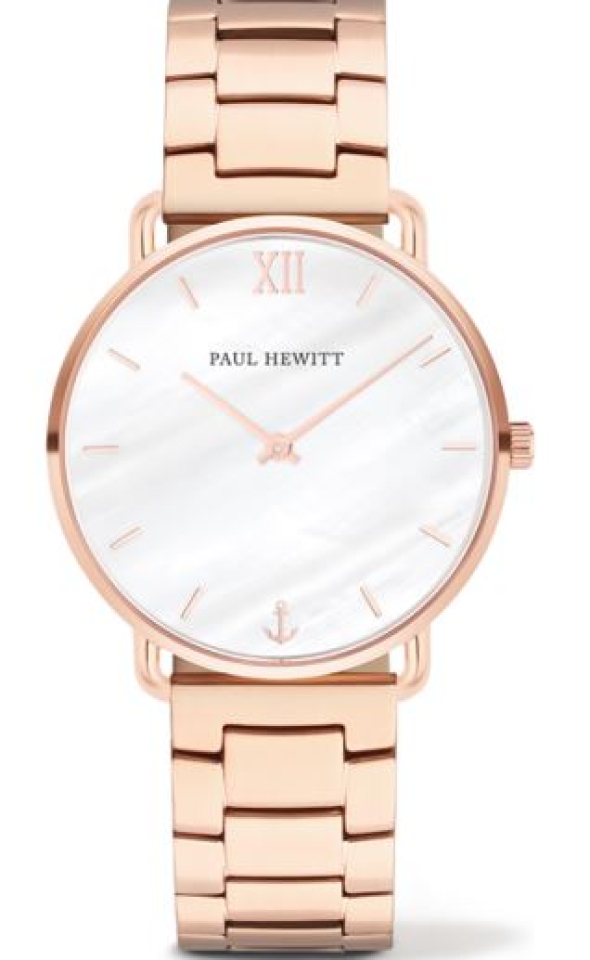 Montre pour femme en stainless, bracelet de cuir, 5ATM, verre saphir - PH-M-R-P-33S - Paul Hewitt