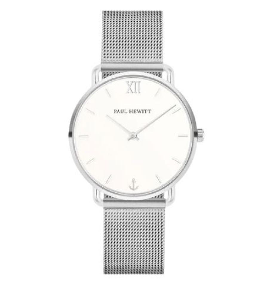 Montre en stainless, bracelet de mèche, verre saphir, 5ATM, 33mm - PH-M-S-W-4S - Paul Hewitt