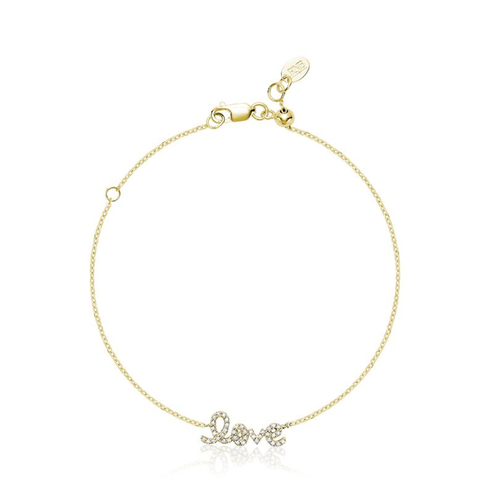 Bracelet or 10K, 40 diamants pour 11 points total, love - 04-0410LOVY - RNB
