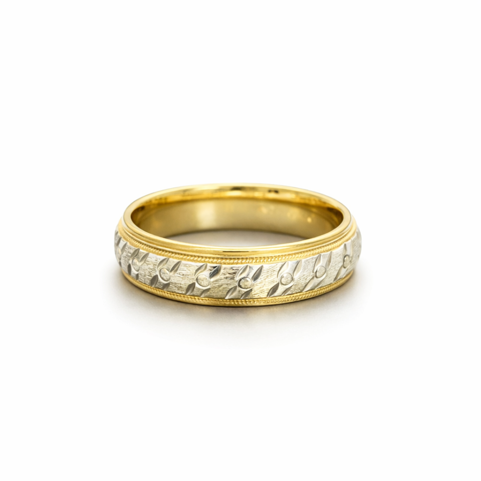 Jonc pour homme en or 10k - JC500 - REC